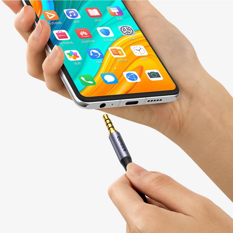 Kabel Mini Jack 3.5Mm Ugreen Av183, Aux, 3M (Czarny)