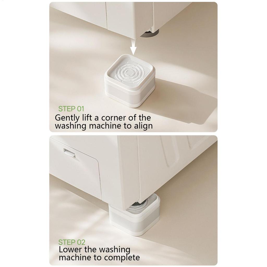 Furniture Lifts Risers 4 Pieces Stackable Square Blocks Bed Chair Legs Lifter Couch Risers For Washing Machine Sofa Couch