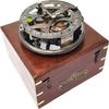 12.7 Cm  Large Sundial Compass In Rosewood Case Top Grade Calibrated  Gift