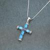 European and American Style Pendant with Cross and Diamond Necklace Exquisite