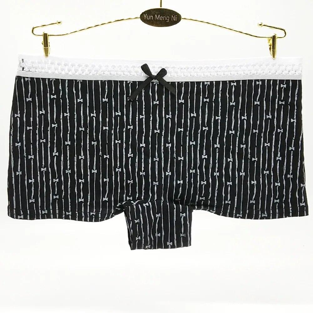 Boxer for Woman Cotton Sexy Panties Kawaii Ladies Boyshort ButterflyPrint Underwear Briefs Bow Girls Knickers 6 Pcs/Lot