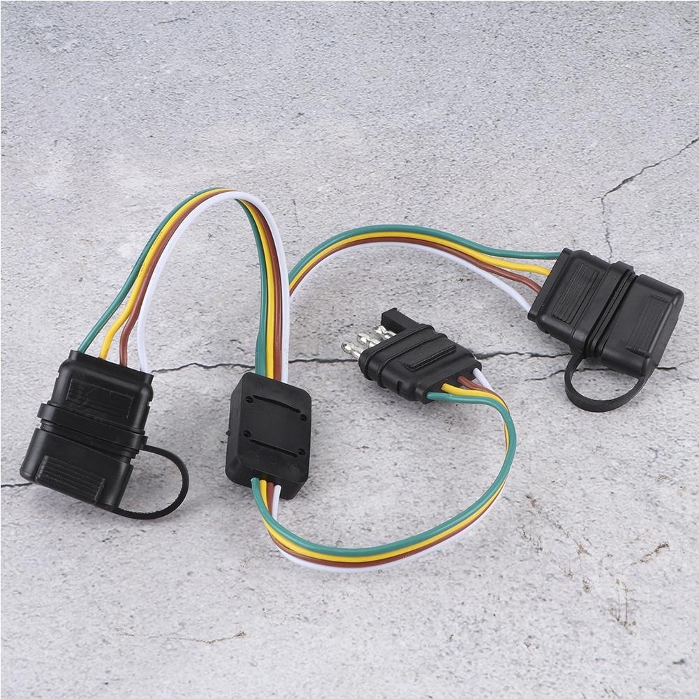4-контактный разъем для прицепа, два разъема для адаптера, разъем для провода американского типа, аксессуар для прицепов для автофургонов