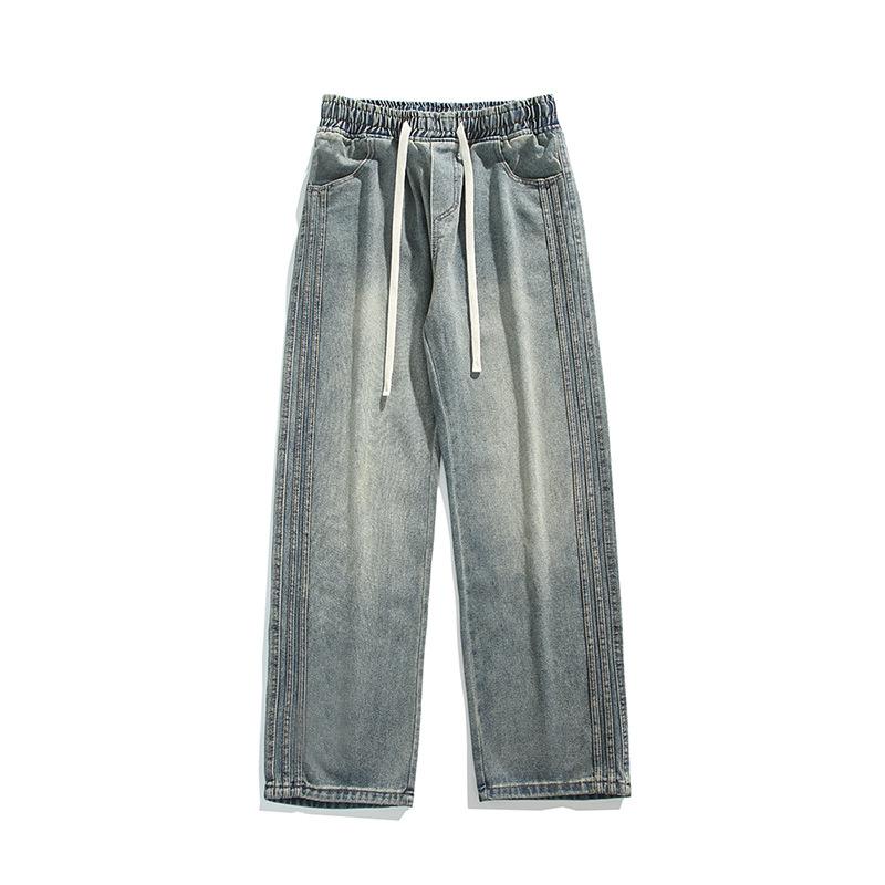 Old Washed Loose Straight Casual Mopping Wide-leg Pants