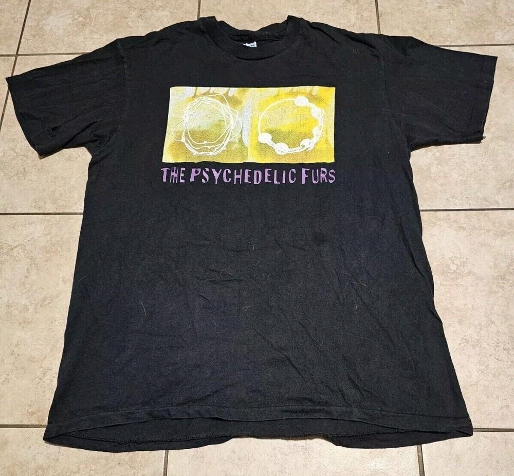 Vintage Psychedelic Furs Distress Ripped T-Shirt Black Cotton Unisex S-4XL M175 Unisex T-Shirt