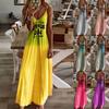 Women's Dresses Summer New Fashion Women's Letter Printed Spaghetti Strap Casual Sleeveless Dress Loose Plus Size Soft and Comfortable Long Dress