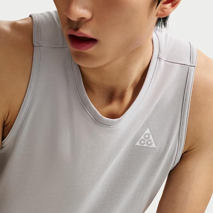 Nike ACG Tank Tops Men's Gray Crew Neck Moderate Straight Fit IO9690-097