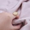 Модное DIY кольцо из нержавеющей стали с капельным маслом и стразами, круглое, овальное, в форме капель воды, с открытой регулируемой основой, для женщин и мужчин, подарок