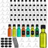 50pcs Mini Plastic Liquor Bottles, 2oz Shot Bottles with Caps Small Plastic Alcohol Bottles Food-Grade Leakproof Containers