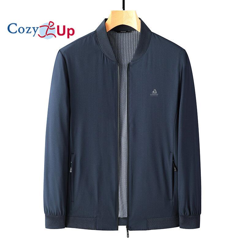 Cozy Up Повседневное пальто Мужские карманы на молнии Куртки Slim Fit Куртка-бомбер Мужская Jaqueta Masculina