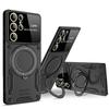 KEYSION Противоударный защитный чехол для MagSafe для Samsung S23 Ultra 5G, защитный чехол для камеры с магнитной подставкой, чехол для телефона Galaxy A54 5G