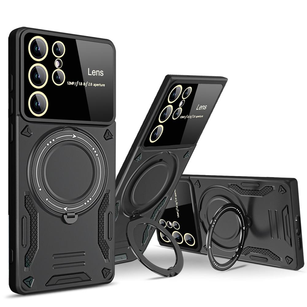 KEYSION Противоударный защитный чехол для MagSafe для Samsung S23 Ultra 5G, защитный чехол для камеры с магнитной подставкой, чехол для телефона Galaxy A54 5G
