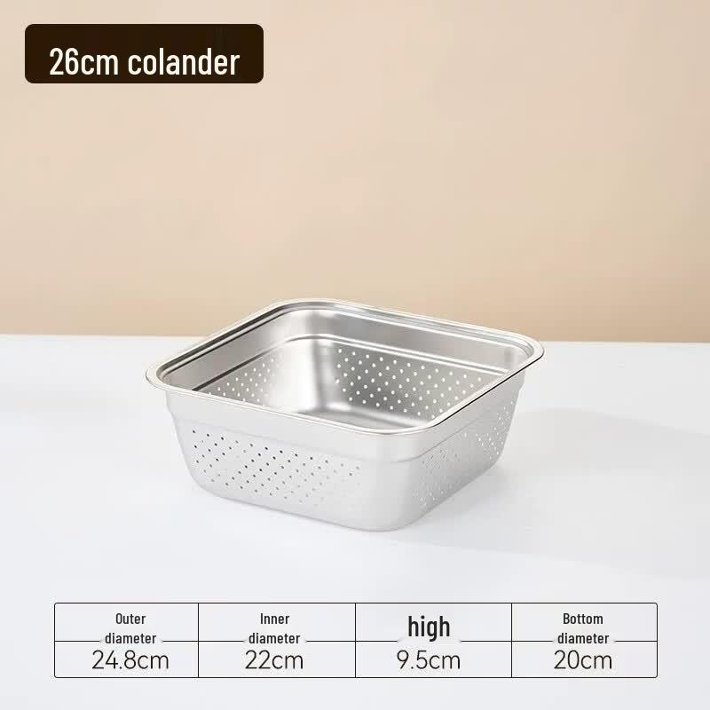 Thickened Stainless Steel Rectangular Kitchen Basin