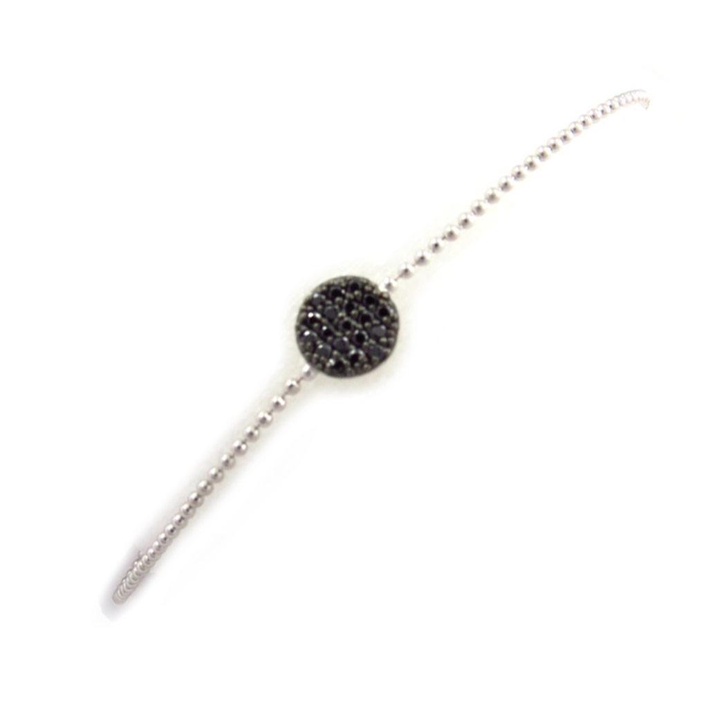 Les Trésors De Lily [K1858] - Черный серебряный браслет «Богиня»