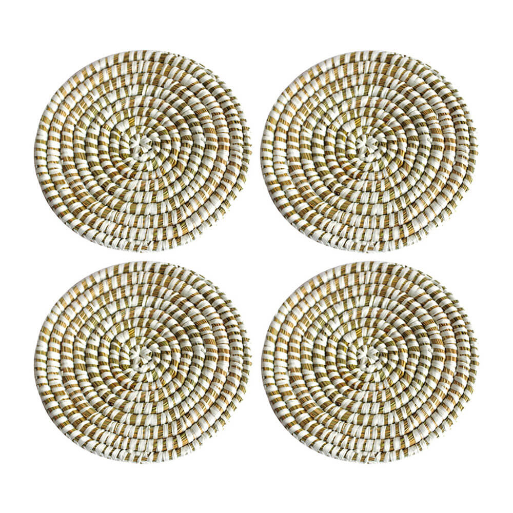 Подставка под кружку Лия из соломы (Набор из 4) 10см