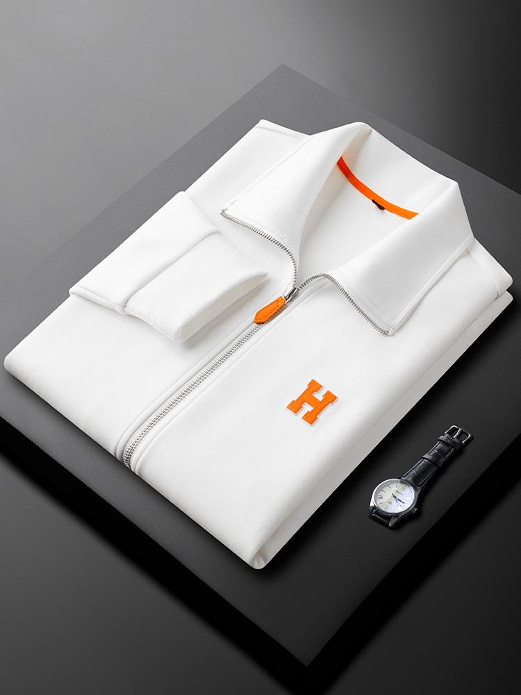 Мужская высококачественная худи с принтом из модала - 2025 Осень/Зима, на молнии, повседневная спортивная куртка