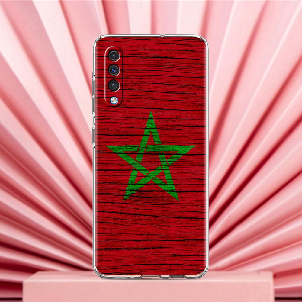 Чехол для телефона Samsung A56 A36 A26 A24 A16 A14 A12 A32 A50 A70 A22 A40 A34 A54 A42 A52 5G A04s A06 Крышка Флаг Марокко Футбол