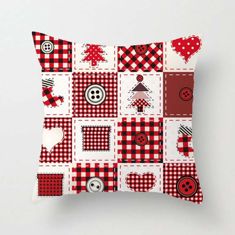 Christmas Throw Pillow Cover 45x45cm Plush Velvet Decorative Cushion Case Sofa Car Home Holiday Gift