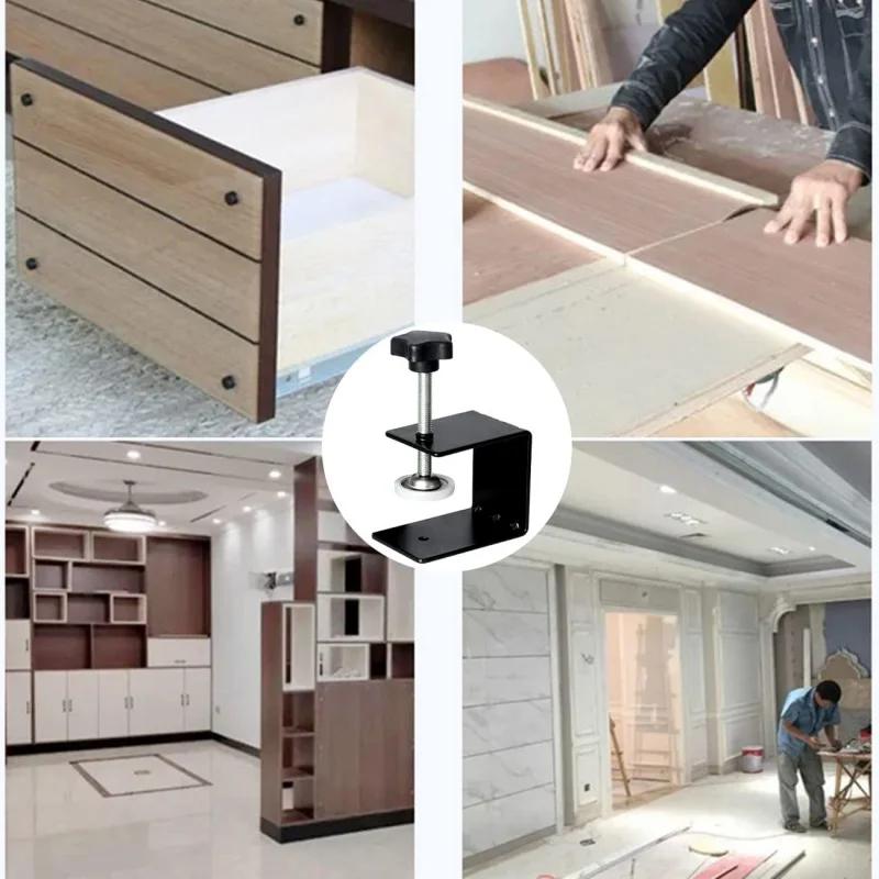 2Pcs Woodworking Jig Cabinet Tool Steel Drawer Front Installation Clamps Drawer Panel Clips Hand Tool Home Furniture Accessories