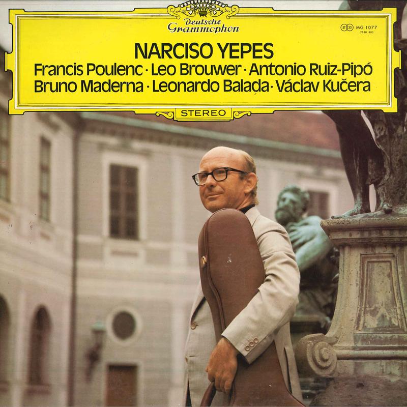 Виниловая пластинка NARCISO YEPES Francis Poulenc Leo Brouwer Ant MG1077 DEUTSCHE GRAMMO Япония Классика Б/у