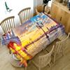 Thicken Cotton Tablecloth Bay City View Night Lights Pattern Rectangular Round Table Cloth For Wedding Picnic Party