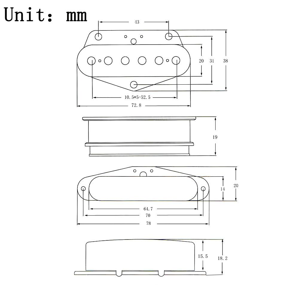 1Set Single Coil Pickups Set Magnet Neck And Bridge Pickup Compatible With Tele Telecaster Style Electric Guitar Parts