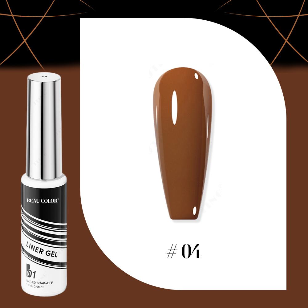 BEAU COLOR 1 шт 12 мл 16 цветов Painting Liner Gel Polish Collection Полуперманентный УФ/LED гель-лак для дизайна ногтей