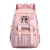 Korean Style Printed Nylon Backpack for Students Large Capacity School Bag Fashionable Commute Shoulder Bag with 15 Inch Laptop Compartment KTB