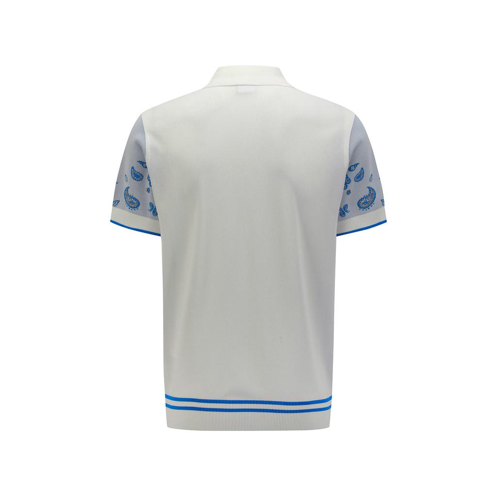 Anew Golf Men Paisley Short Sleeve Sweater_Wh