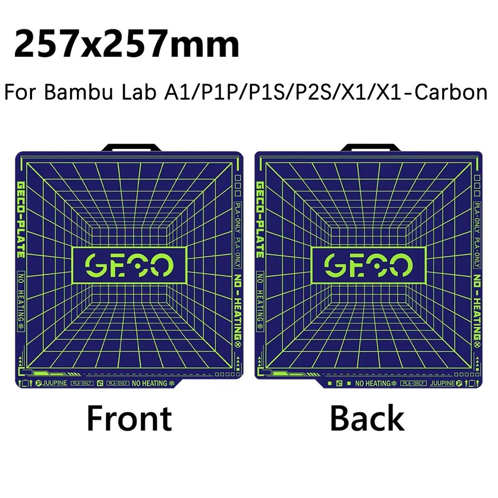 GECO Plate Pla Cold Build Pate For X1C P1S P2S A1 Kobra S1 K1c Ender 3 Se K1 Max No Clog Spring Steel Super Adhesion
