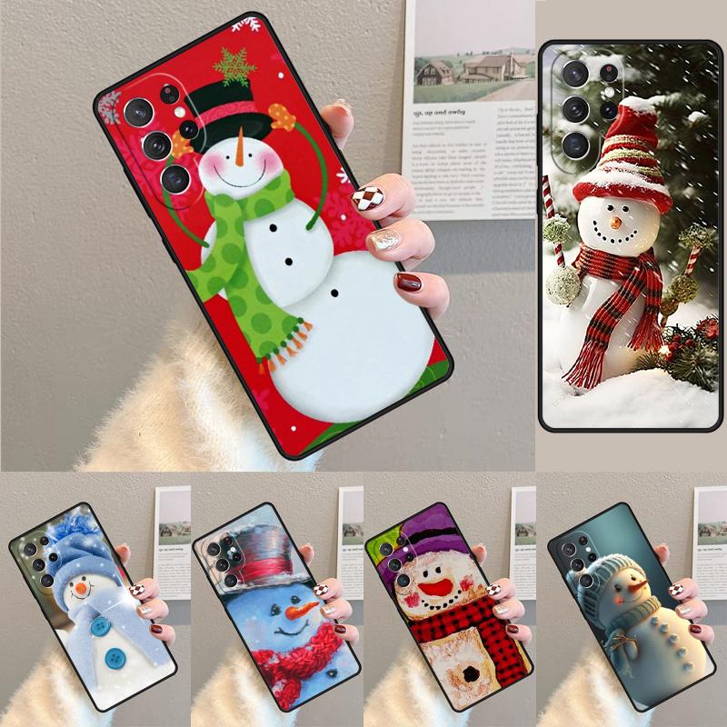 Рождественский чехол-снеговик для Samsung Galaxy note 10 pro S26 Ultra S23 S24 FE S25 S21 S22 PLUS ударопрочный