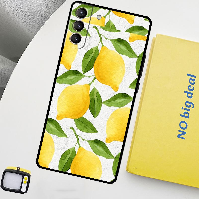 Чехол для телефона с фруктами лимона для Samsung Galaxy S25 Ultra S21 S22 S23 S24 Ultra S9 S10 S20 Plus S25 FE