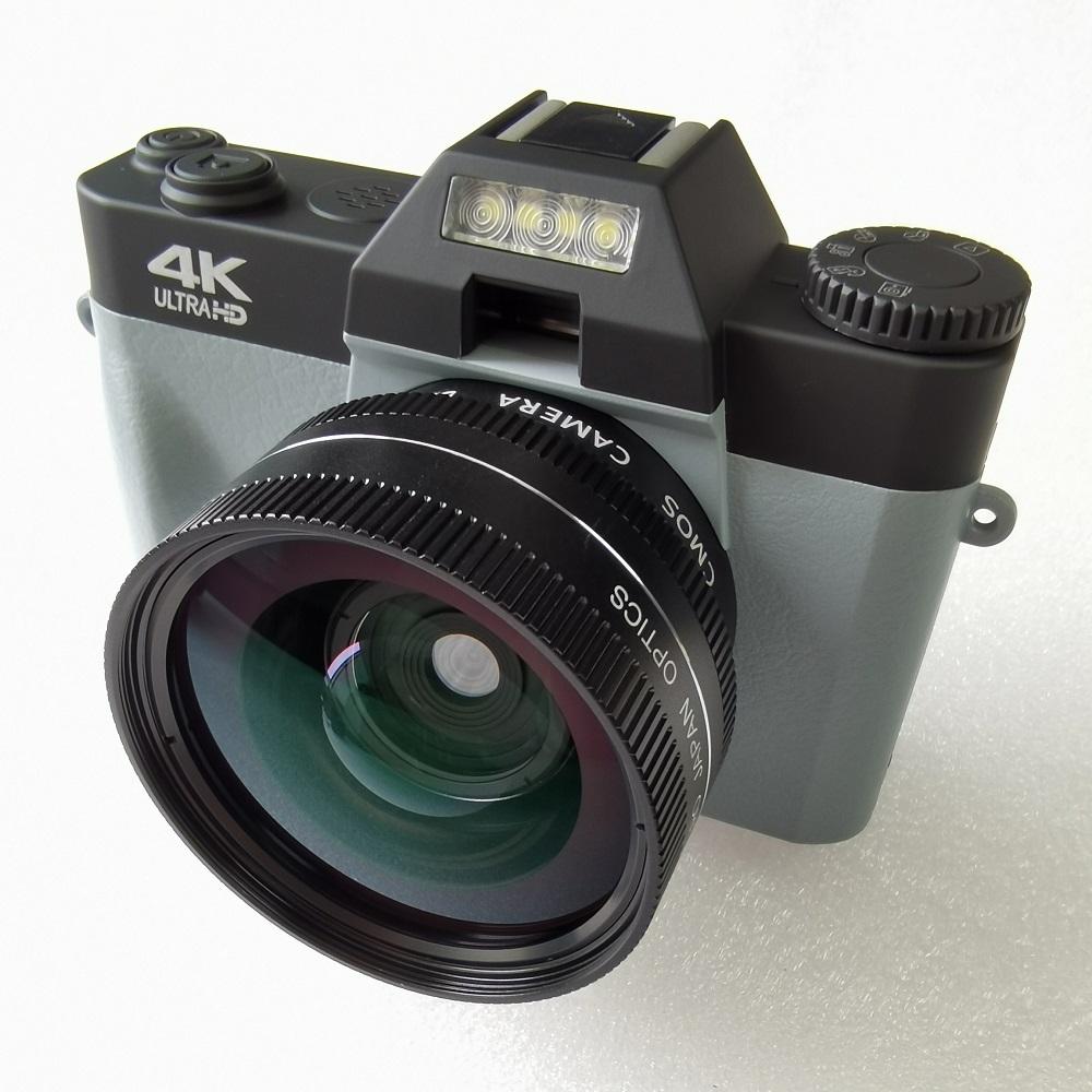48-мегапиксельная цифровая камера HD 4K-камера для видеоблогов с 3,0-дюймовым поворотным экраном на 180°. Цифровая видеокамера Wi-Fi для YouTube с широкоугольным объективом и картой памяти 32 ГБ.