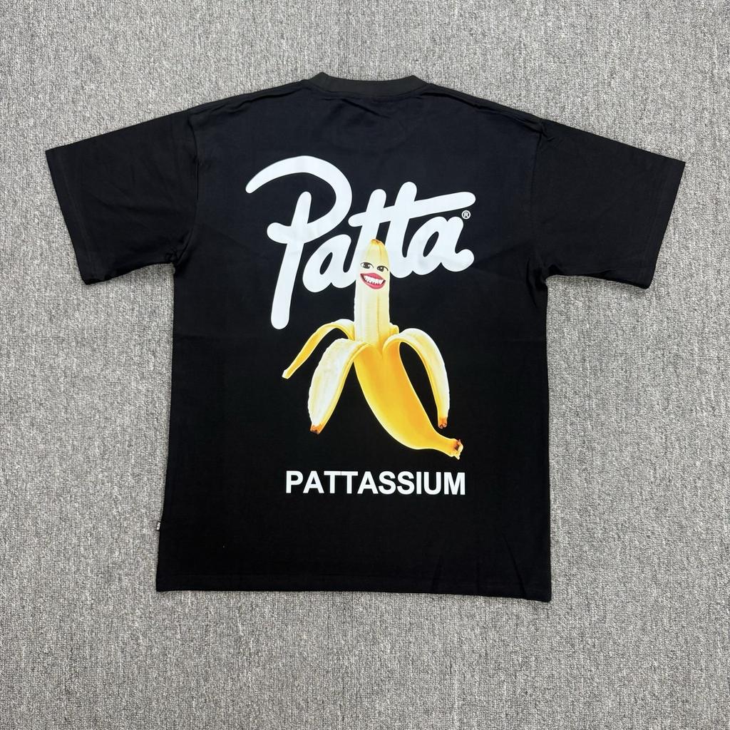 Американский трансграничный модный бренд PATTA дизайнерское чувство буквенная печать короткий рукав футболка мужская и женская модный бренд универсальный свободный топ