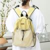 IELGY Korean Version of Casual Art Canvas Backpack, Nylon Contrasting Color Drawstring Fashion Oxford Cloth Backpack