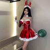Women's Cosplay Dress For New Year Vestido Sexy Off Shoulder Furry Strapless Christmas Dress  Short Mini Club Party Dresses