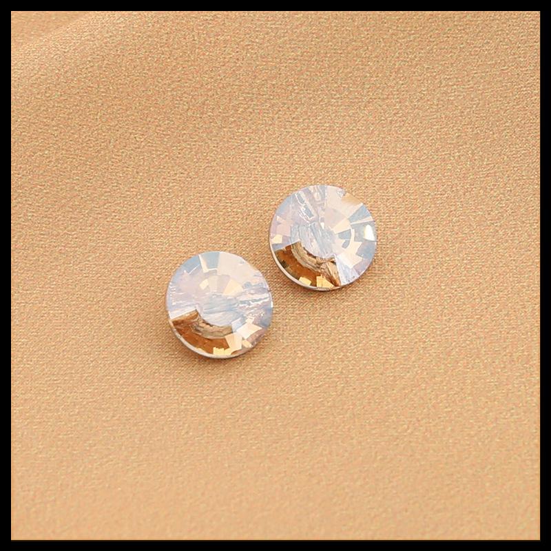 10Pcs Crystal Glass Diamond Buttons High-End Women'S Clothes Top Cardigan Round Button Shirt Sweater Cardigan Small Buttons