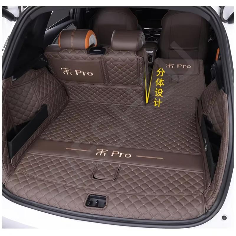 Full Coverage Leather Trunk Mat For BYD song pro dmi 2024-2025 Boot Liner Tray Waterproof Mud Protector Cargo Carpet