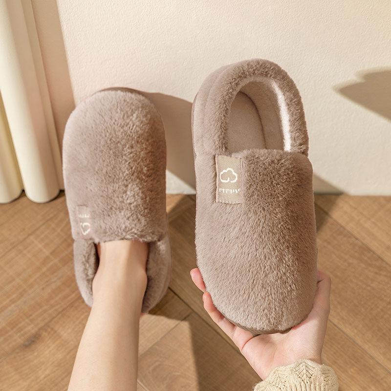 Хлопковые тапочки женские домашние туфли для послеродового периода весна, осень и зима нескользящие на толстой подошве для дома в помещении тепло пара мужские