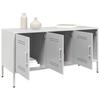 TV Stand White 100.5 x 39 x 50.5 cm Steel