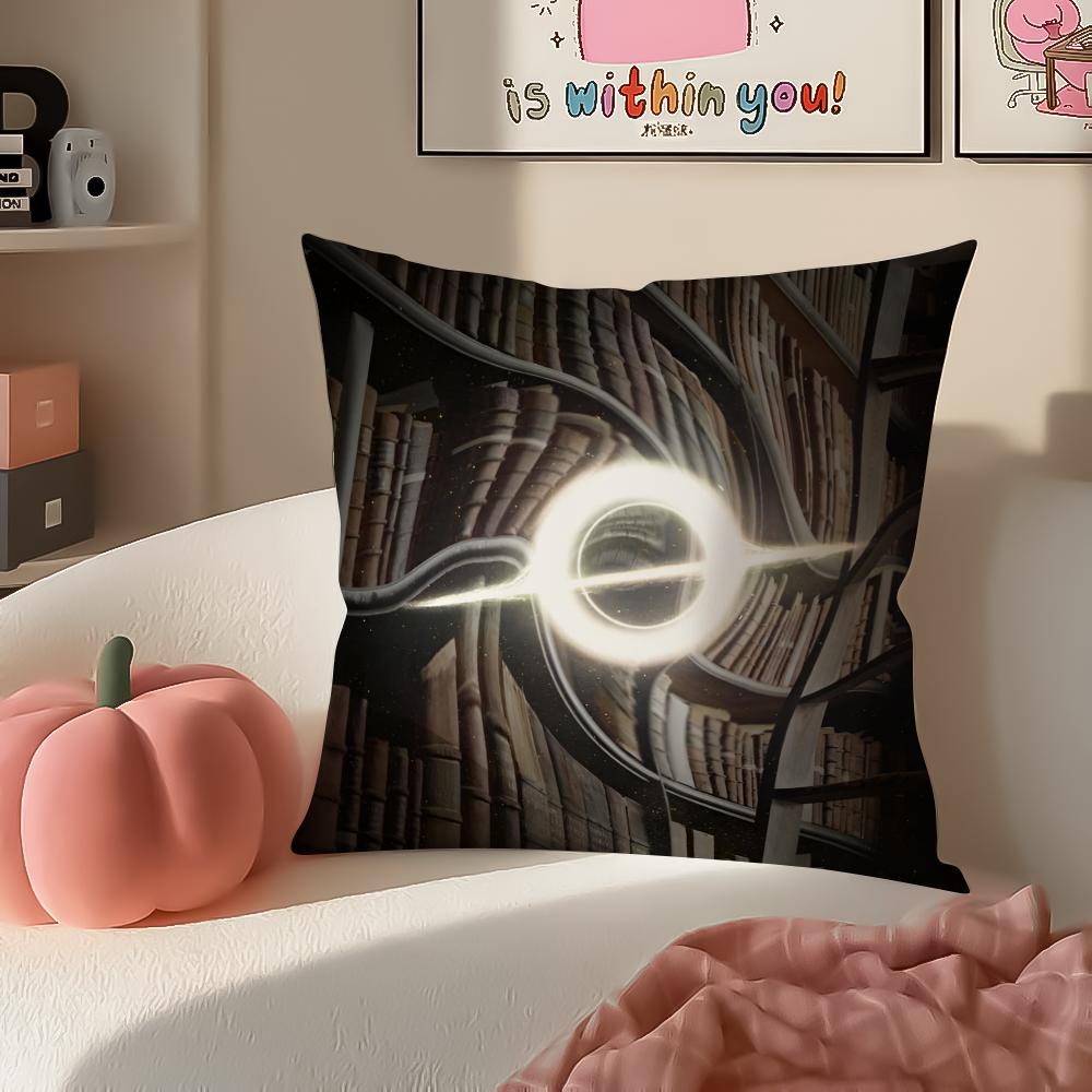 Classic Epic SciFi American Movie IInterstellar Cushion Cover Pillowcase Short Plush Invisible zipper Room Sofa Cushion Cover