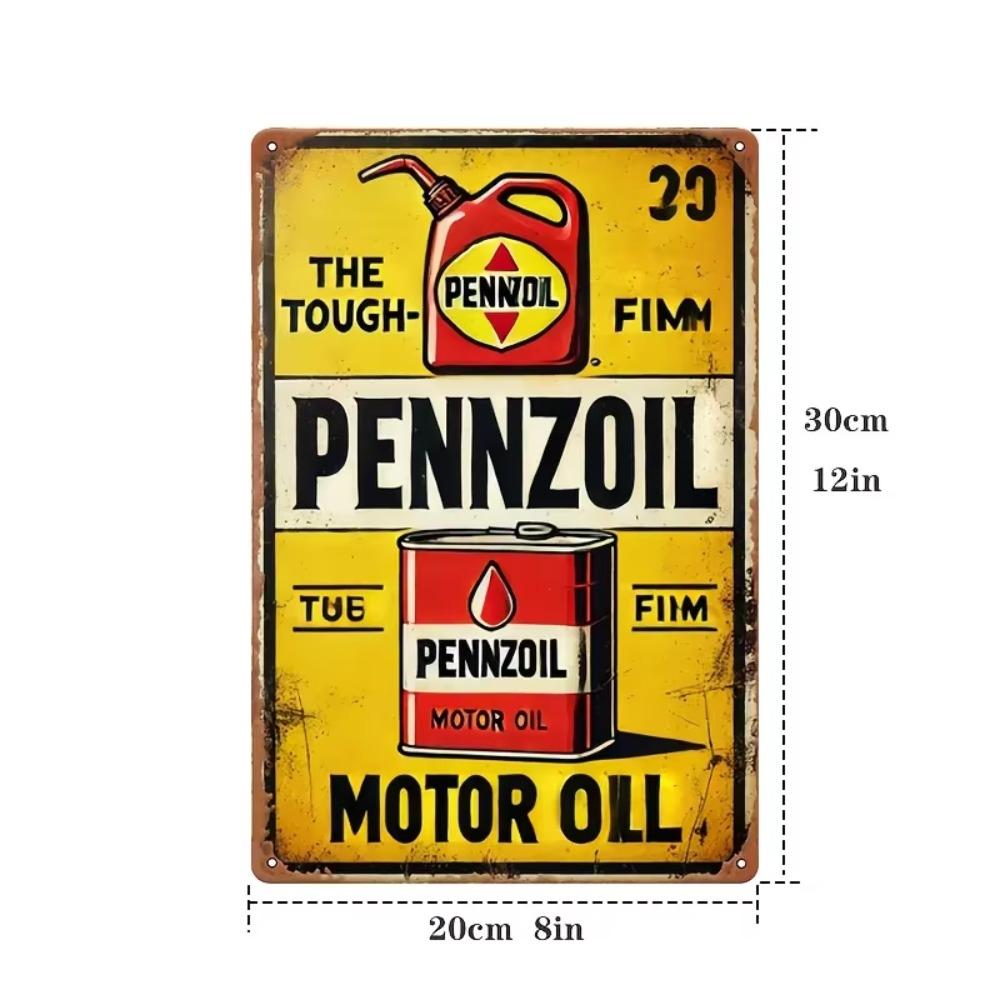 ManCavePro™ Винтажная роспись по железному листу | Металлическая табличка в стиле ретро | Идеально для декора мужских гостиных, дворов и гаражей