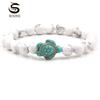LUXY MOON 14 Models Green Turquoise Turtle Various Natural Stone Men's and Women's Elastic Bracelets