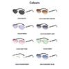 Personalized Oval Frame Sunglasses Women Men Retro Metal High-end Sun Glasses Luxuy Frameless Trimming Traveling UV400 Eyewear