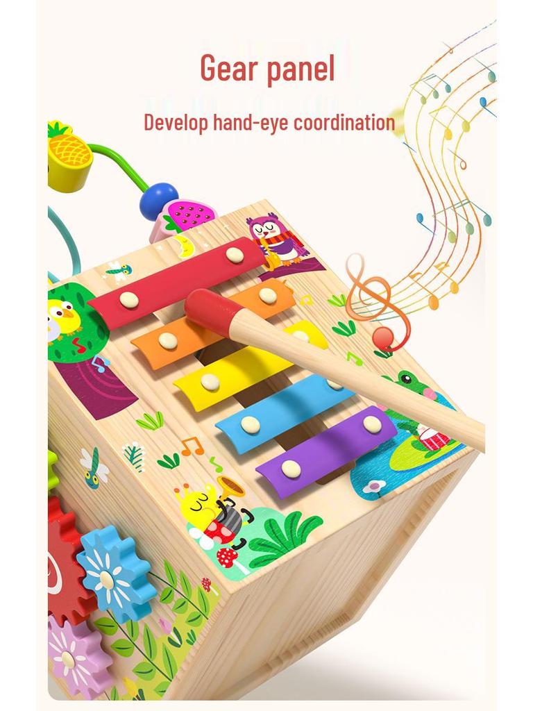 Wooden Educational Bead Maze Box: Early Development Toy for Infants & Toddlers
