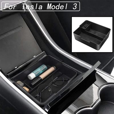 Центральный подлокотник автомобиля, ящик для Tesla Model 3 2017, 2018, 2019, 2020, ящик для хранения, перчаточный ящик, автоаксессуары, нескользящий