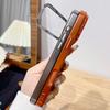 Plating Fold Glass Camera Stand Holder Phone Case For 17 17Pro 17Air 17 Pro Max Ultra Thin Transparent Shockproof Cover