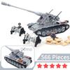 Военный Эмир Кранвагн Тяжелый Танк Строительный Блок Сборка Moc Фигурки WW2 Король Гор Модель Оружия Детский Подарок Игрушки для Мальчиков