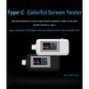 Type-C USB Tester 4-Digit Color Monitor 4-30V Volt Meter Current Power Detector Compatible w/ QC2.0/3.0/PD/Samsung Fast Charging