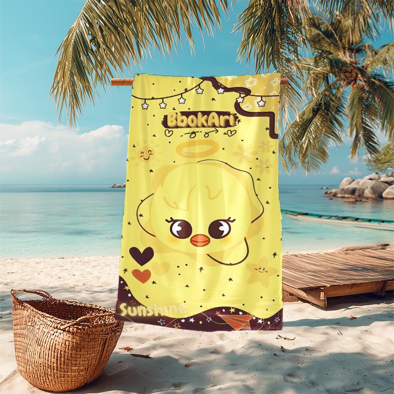1Pc Cartoon Animal Friends Beach Towel Microfiber Beach Towel Thin Absorbent For Beach Swimming Yoga Bath Sports 091740