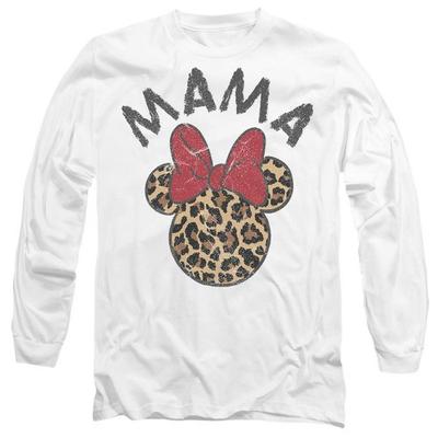 Футболка унисекс для взрослых Mama Minnie Mouse с леопардовым принтом ко Дню матери